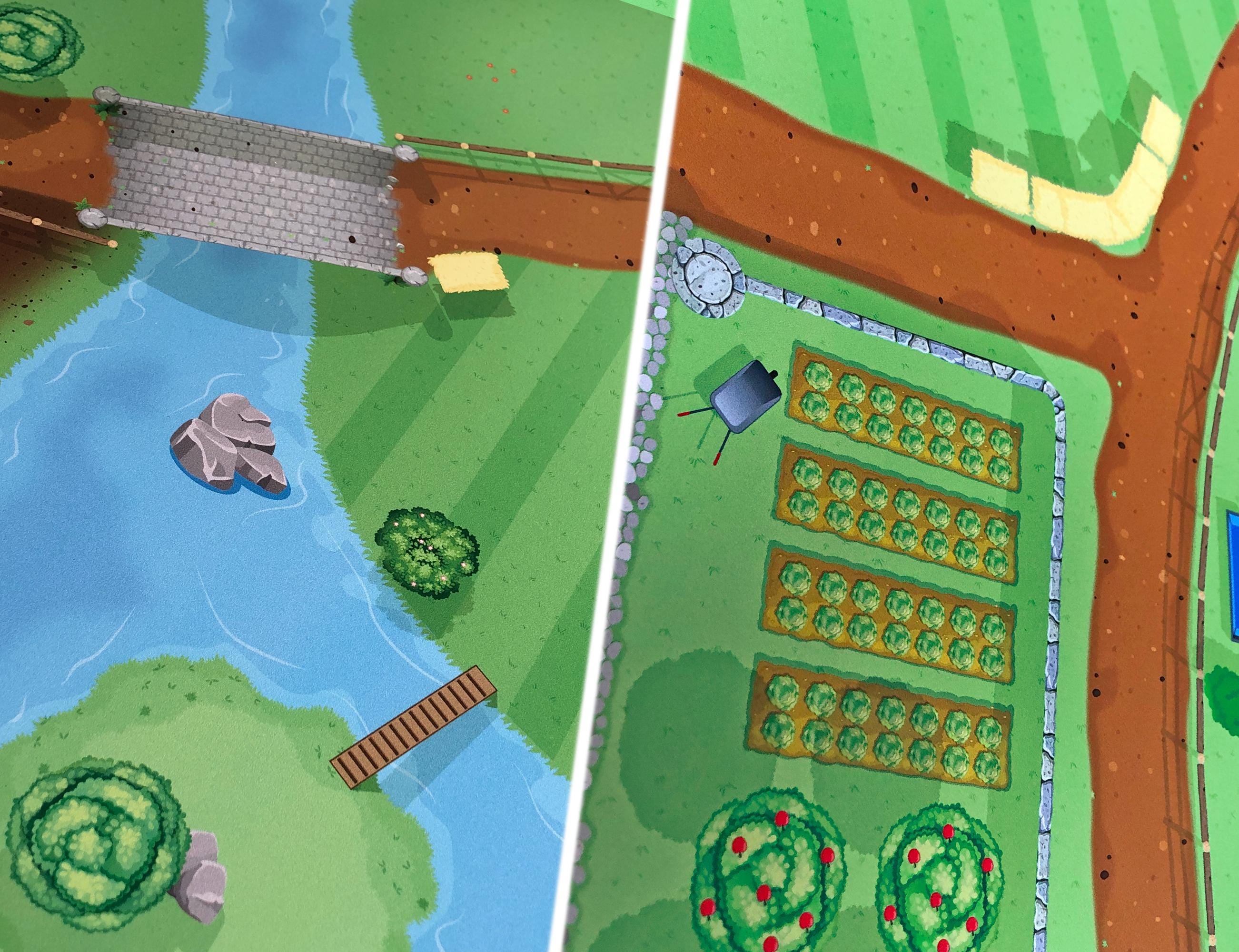 Farm Playmat for Kids – Large Farm Animal Play Mat for Toddlers & Children, Floor Play Mat Compatible with Toy Animals, 85 x 85cm