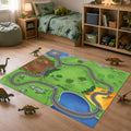 Dinosaur Island Playmat – Jurassic Park Themed Toddler Floor Mat (85 x 85cm)